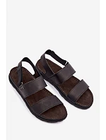 Kožené Pánské Sandály  Černé model 22200756 - Inblu