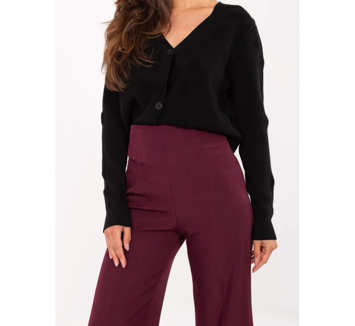 Spodnie IT SP model 21302554 bordowy - FPrice Spodnie IT SP model 21302554 bordowy - FPrice