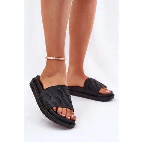 Dámské pantofle na platformě Big Star – černé