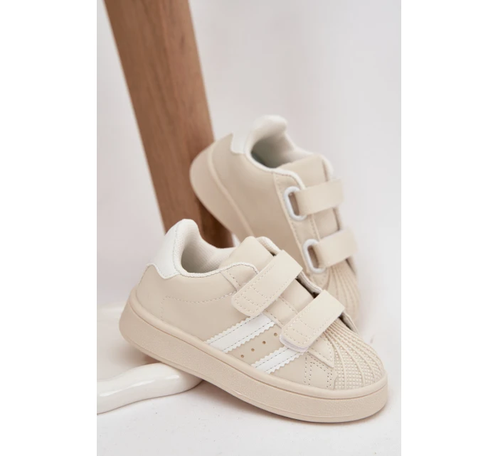Dětské sportovní sneakers z eko kůže Renel – béžové