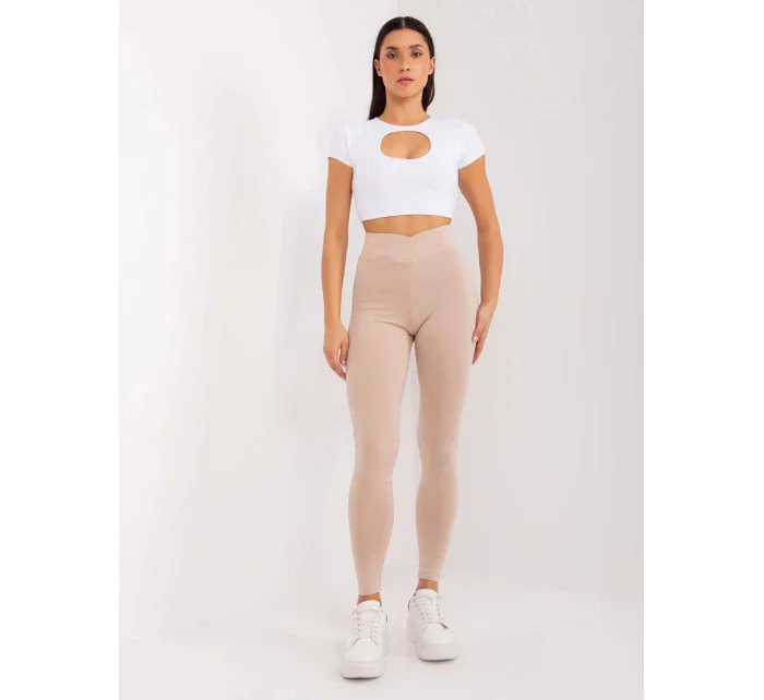 Dámské legíny LK 523.02 béžové - Rue Paris Dámské legíny LK 523.02 béžové - Rue Paris