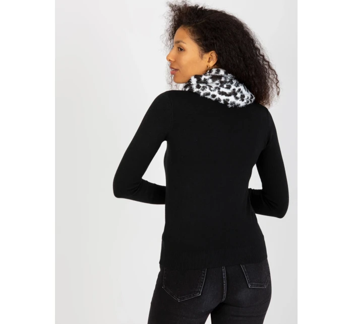 Dámská tunelová šála AT KM ENEC B63-1.44P Bílá s černou - FPrice