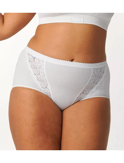 SLOGGI CHIC - Kalhotky maxi 4 ks — měkká bavlna s krajkovými detaily Sloggi