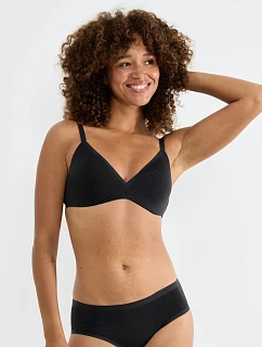 Dámská podprsenka ZERO Feel Air THE UP Push Up - BLACK - černá 0004 - SLOGGI