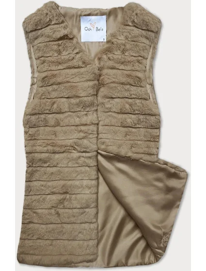 vesta ve velbloudí barvě s podšívkou model 20647313 - Och Bella vesta ve velbloudí barvě s podšívkou model 20647313 - Och Bella