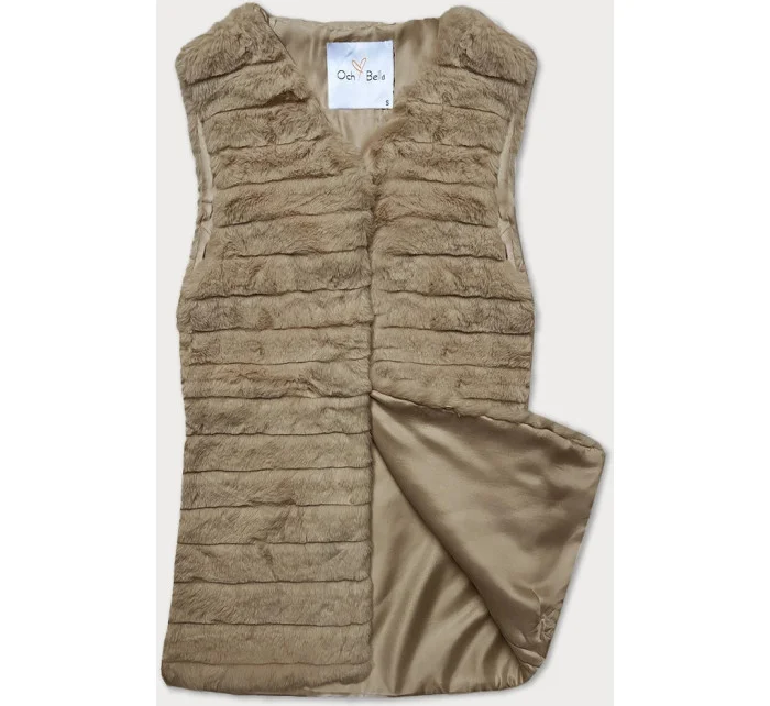 vesta ve velbloudí barvě s podšívkou model 20647313 - Och Bella vesta ve velbloudí barvě s podšívkou model 20647313 - Och Bella