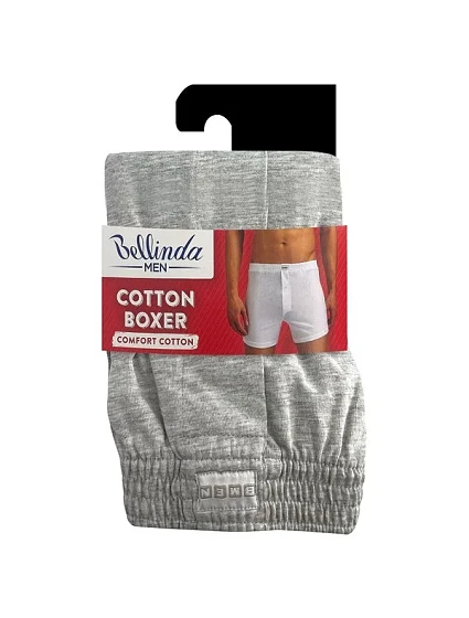 Volné pánské bavlněné boxerky COTTON BOXER - BELLINDA - šedá