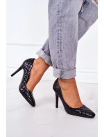 Elegantní Lodičky Na Jehlovém Podpatku Černé model 21547418 - Boto