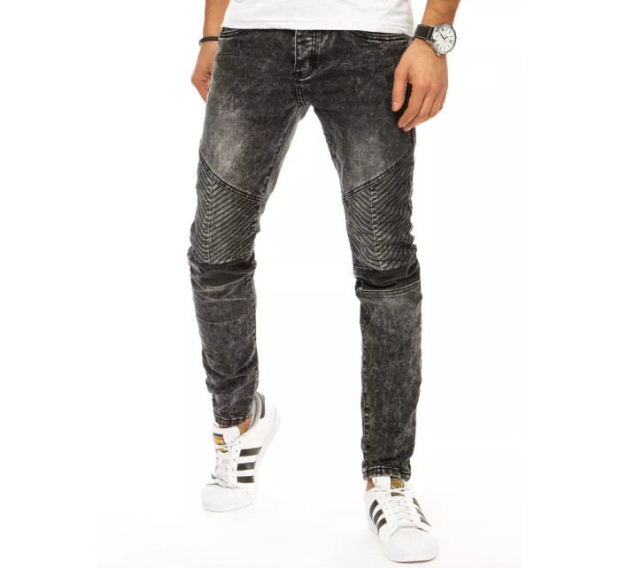 Tmavě šedé pánské džínové kalhoty UX2942
