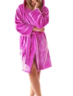 Dámský hřejivý župan SIENA s kapucí 3356 4301 Fuchsiová - Vestis