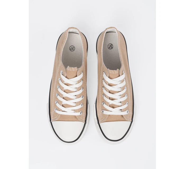 Komfortní tenisky hnědé dámské bez podpatku Komfortní tenisky hnědé dámské bez podpatku