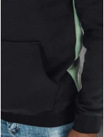 Pánská základní mikina s kapucí v mátové barvě FashionStreet BX5876