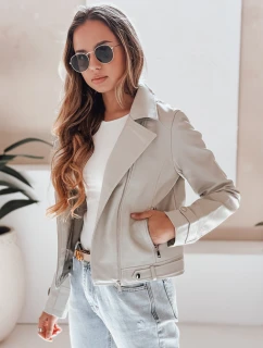 Dámská kožená bunda DARKGLORY šedá FashionStreet TY5216