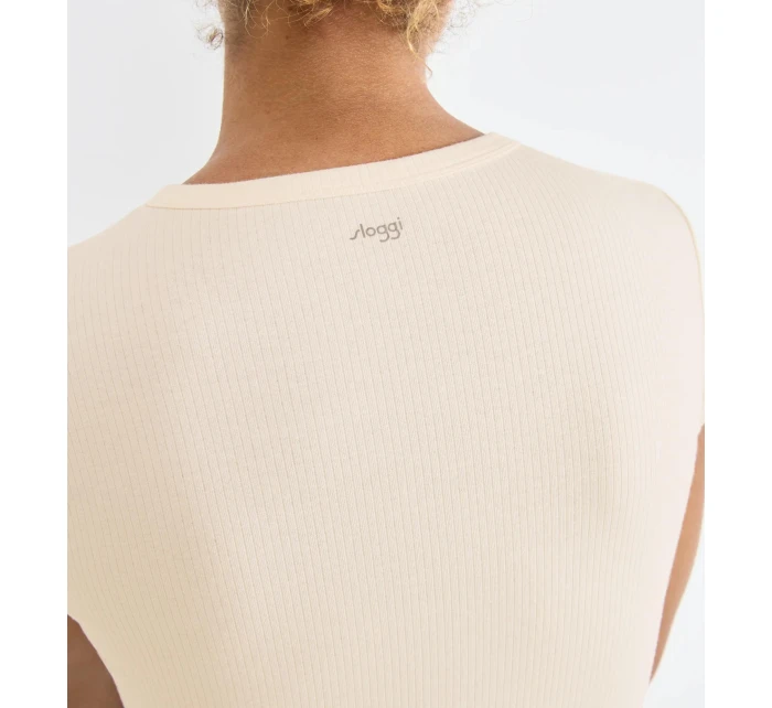 sloggi GO Ribbed T-Shirt - WHITE - SLOGGI WHITE - SLOGGI