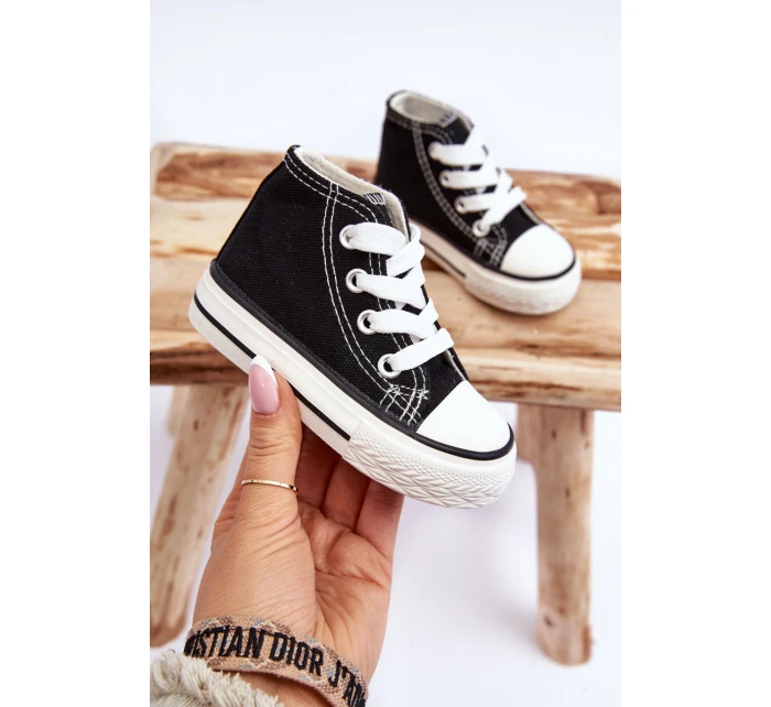 Dětské Vysoké Tenisky Černé Filemon