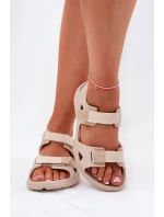 Dámské pěnové sandály na platformě Big Star – béžové Dámské pěnové sandály na platformě Big Star – béžové