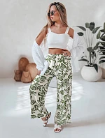 Dámské květinové kalhoty s širokými nohavicemi LOVEGARDEN zelené FashionStreet UY2656
