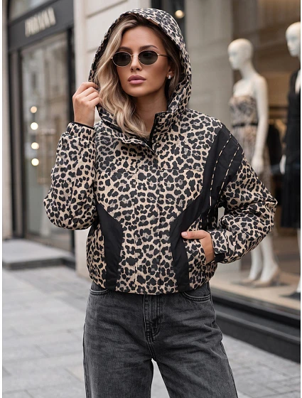 Kurtka damska przejściowa w z kapturem beżowa model 22366685 - FashionStreet