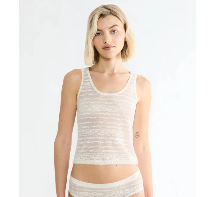 sloggi FREE Evolve Tank Top Lace - WHITE - SLOGGI WHITE - SLOGGI