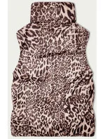 Perleťově růžovo-panteří oboustranná krátká vesta S'West (B8346-51) Perleťově růžovo-panteří oboustranná krátká vesta S'West (B8346-51)