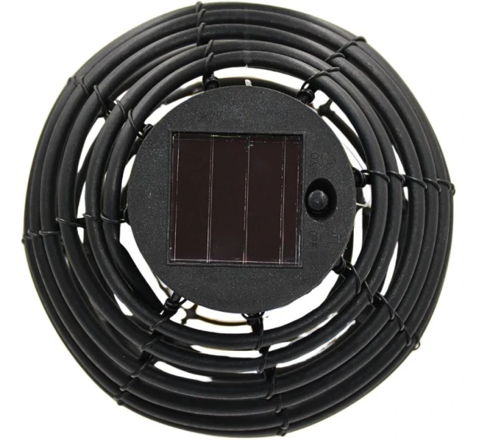 RATANOVÁ SOLÁRNÍ KULOVÁ LAMPA ČERNÁ PROGARDEN