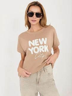 Bluzka RV BZ model 22102692 ciemny bezowy - FPrice