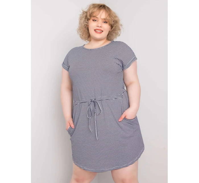 Šaty RV SK 6632.25 bílé a tmavě modré