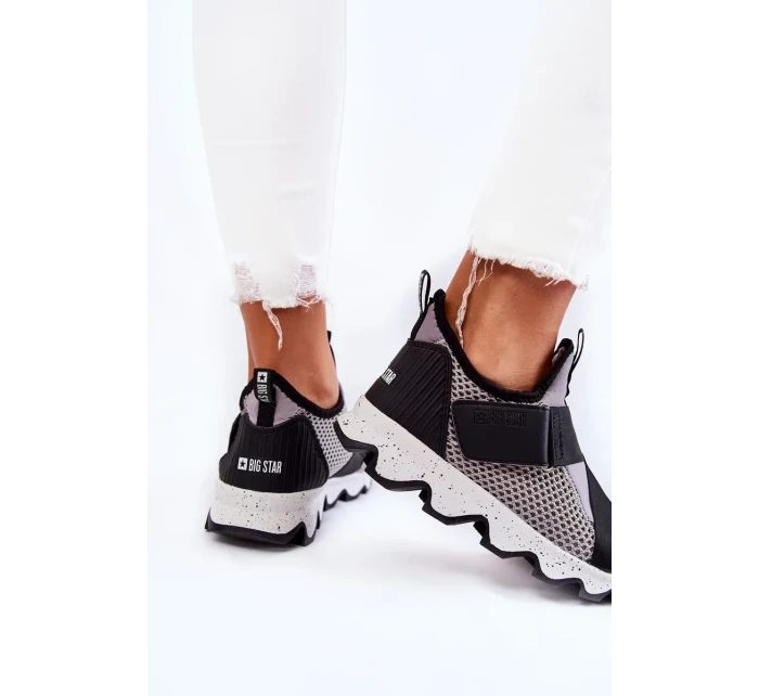 Dámské tenisky Big Star KK274546 Šedo-Černé Dámské tenisky Big Star KK274546 Šedo-Černé