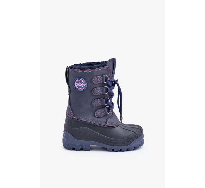 Vysoké Teplé Dětské Sněhule se Stahováním Lee Cooper LCJ-24-44-2843K Modré