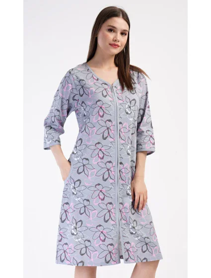 Dámské domácí šaty s tříčtvrtečním rukávem Miana