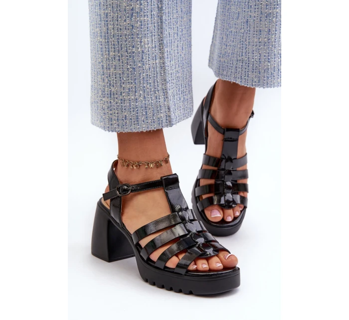 Sandály na podpatku model 211947 Step in style Sandály na podpatku model 211947 Step in style