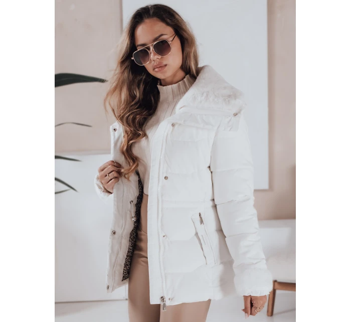 Dámská prošívaná bunda WINTERGIRL bílá FashionStreet TY4934