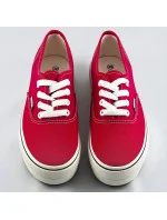 Červené šněrovací tenisky s vyšší podrážkou model 17134050 - ANDY-Z