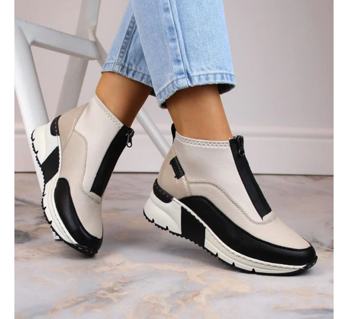 Rieker W RKR608 béžová kotníčková obuv