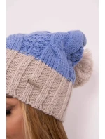 Paris fleecová čepice K212 modrá+béžová