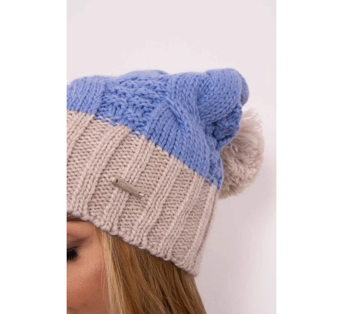Paris fleecová čepice K212 modrá+béžová
