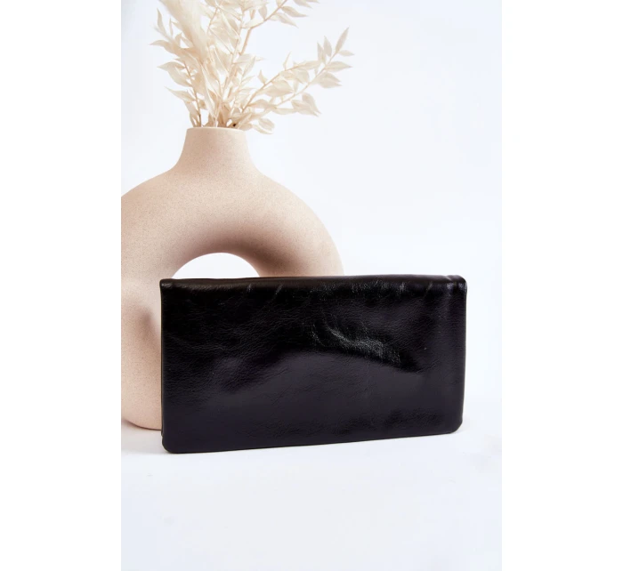 Dámská velká kožená peněženka s zipem Černá model 21605075 - Boto