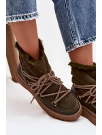 Dámské sněhule s tmavě zelené model 21757764 - Boto Dámské sněhule s tmavě zelené model 21757764 - Boto