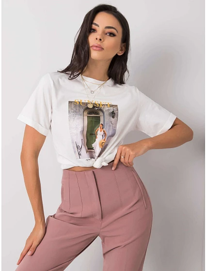 T shirt PM TS model 21091663 biały - FPrice T shirt PM TS model 21091663 biały - FPrice