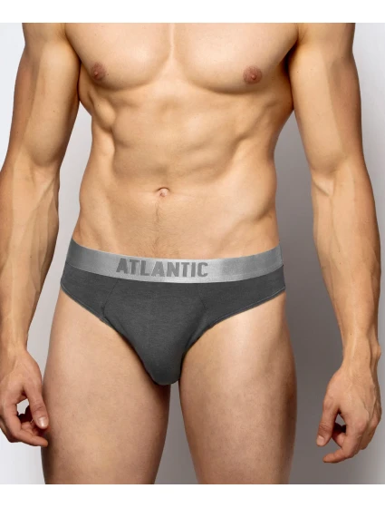 Pánské slipy z model 19960908 bavlny 2Pack tmavě šedé - Atlantic