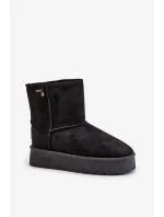 Vysoké Sněhule Dámské Na Platformě Big Star Černé Vysoké Sněhule Dámské Na Platformě Big Star Černé