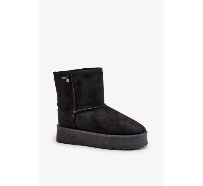 Vysoké Sněhule Dámské Na Platformě Big Star Černé Vysoké Sněhule Dámské Na Platformě Big Star Černé