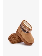 Nazouvací Dětské Sněhule Se Vzorem Vložkou Zateplené Kožíškem Camel Mirirae Nazouvací Dětské Sněhule Se Vzorem Vložkou Zateplené Kožíškem Camel Mirirae