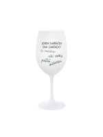 SVAŘÁČEK - bílá  sklenice na víno 350 ml