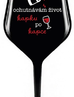 PO  černá nerozbitná sklenice na víno 470 ml model 22168012 - Giftela