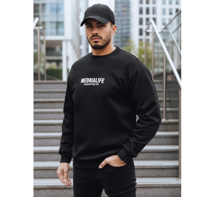 Pánská mikina s potiskem černá model 21993009 - Dstreet Pánská mikina s potiskem černá model 21993009 - Dstreet