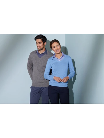 JN Pánský svetr s výstřihem do V 02.0 royal model 22487959 - Daiber JN Pánský svetr s výstřihem do V 02.0 royal model 22487959 - Daiber