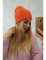 Fleecová čepice Ida model 18750153 oranžová - K-Fashion Fleecová čepice Ida model 18750153 oranžová - K-Fashion