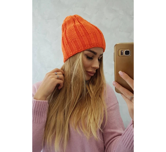 Fleecová čepice Ida model 18750153 oranžová - K-Fashion Fleecová čepice Ida model 18750153 oranžová - K-Fashion