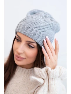 Dámská zimní vlněná čepice s ozdobnými krystalky K399 černá